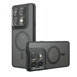Custodia MagSafe per Motorola Edge 70 Pro, Techsuit, PureFrost, Nero Satinato