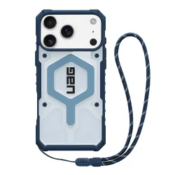 Custodia MagSafe per Apple iPhone 17 Pro, Urban Armor Gear, Pathfinder Clear con Lanyard, Blu