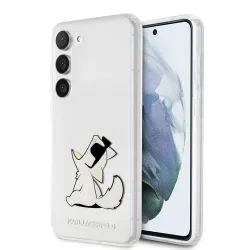 Custodia per Samsung Galaxy S23+ S916, Karl Lagerfeld, Choupette Eat, Trasparente