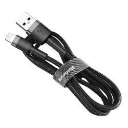 Cavo Dati e Ricarica USB-A - Lightning Baseus Cafule, 18W, 2m, Grigio CALKLF-CG1