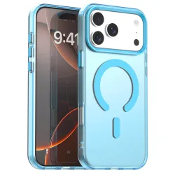 Custodia MagSafe per Apple iPhone 17 Pro Max, Techsuit, CandyCase, Blu