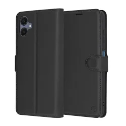 Custodia per Samsung Galaxy A06 A065, Techsuit, Leather Folio, Nera