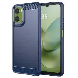 Custodia per Motorola Moto G06 Power / G06, Techsuit, Carbonio, Blu