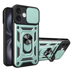 Custodia per Apple iPhone 16 Plus, Techsuit, CamShield, Verde