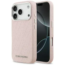 Custodia MagSafe per Apple iPhone 17 Pro Max, Karl Lagerfeld, FW Stamped Karl, Rosa