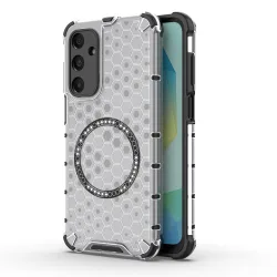 Custodia MagSafe per Samsung Galaxy A16 5G A166 / A16 4G A165, Techsuit, HoneyComb Shield, Bianca