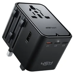 Caricabatterie da rete Acefast Z8 Travel, 45W, 3A, 2 x USB-A - 3 x USB-C, Nero