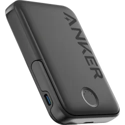 Batteria esterna wireless Anker 322 MagGo, 5000mAh, 12W, 1 x QI - 1 x USB-C, Nero A1618G11