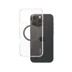 Custodia MagSafe per Apple iPhone 16 Pro Max, PanzerGlass, Care Urban Combat, Trasparente Nera