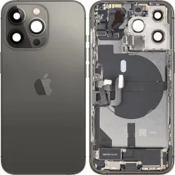 Copertura Batteria Apple iPhone 13 Pro, Con Scocca Centrale, Parti Complete, Nero (Graphite), Swap Premium