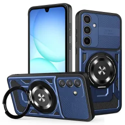 Custodia per Samsung Galaxy A57 5G, Techsuit, RuggedCam, Blu