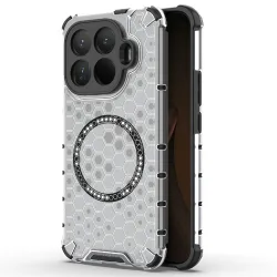 Custodia MagSafe per Xiaomi 15T Pro, Techsuit, HoneyComb Shield, Bianca