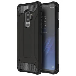 Custodia per Samsung Galaxy S9+ G965, Techsuit, Hybrid Armor, Nera
