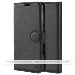 Custodia per OnePlus Nord 5, Techsuit, Leather Folio, Nera