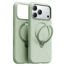 Custodia MagSafe per Apple iPhone 17 Pro Max, Torras, QPRO Silicone, Verde Matcha