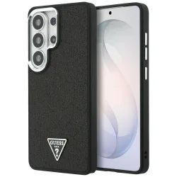 Custodia MagSafe per Samsung Galaxy S26 Ultra S948, Guess, Fixed Glitter Triangle Logo, Nera