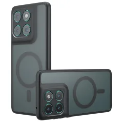 Custodia MagSafe per Motorola Edge 60 Fusion / Edge 60, Techsuit, PureFrost, Nero Satinato