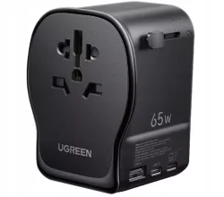 Caricatore da rete UGREEN Travel S550 (55001), 65W, 3,25A, 1 x USB-A - 2 x USB-C, Nero