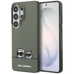 Custodia MagSafe per Samsung Galaxy S26 Ultra S948, Karl Lagerfeld, IML Karl & Choupette Peekaboo Logo, Nera