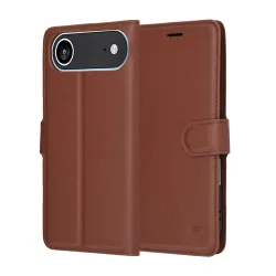 Custodia per Apple iPhone 17 Air, Techsuit, Leather Folio, Marrone