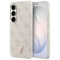 Custodia MagSafe per Samsung Galaxy S26 S942, Guess, Logo Triangolo 4G, Rosa