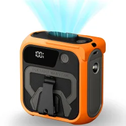 Ventilatore Portatile Techsuit Z13 con batteria esterna 10000mAh, Arancione