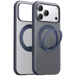 Custodia MagSafe per Apple iPhone 17 Pro, Torras, Ostand R Fitness, Blu navy