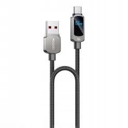 Cavo Dati e Ricarica USB-A - USB-C Yesido CA128C Display, 66W, 1.2m, Nero
