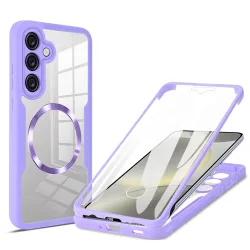 Custodia MagSafe per Samsung Galaxy S25+ S936, Techsuit, ColorVerse 360, Viola