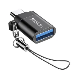 Adattatore OTG USB-C - USB-A Yesido GS06, Nero