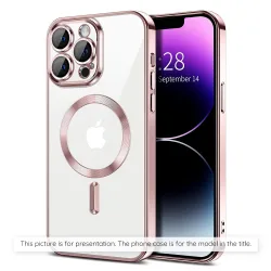 Custodia MagSafe per Apple iPhone 17 Air, Techsuit, Luxury Crystal, Rosa
