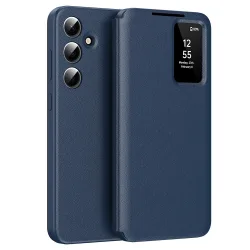 Custodia per Samsung Galaxy S24 FE S721, Techsuit, SmartView, Blu