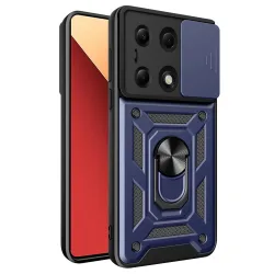 Custodia per Xiaomi Redmi Note 14S / Note 13 Pro 4G / Poco M6 Pro 4G, Techsuit, CamShield, Blu