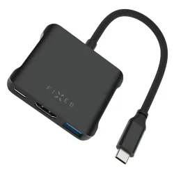 Hub USB-C Fixed Quadri, 5in1, Nero
