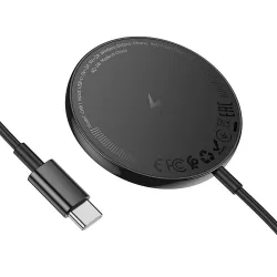 Caricabatterie Wireless HOCO CW61, 15W, 1.67A, Nero