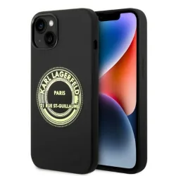 Custodia per Apple iPhone 14 Plus, Karl Lagerfeld, Silicone RSG, Nera