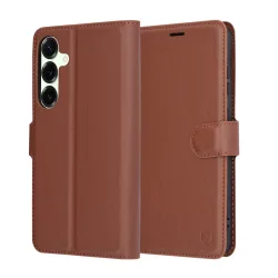 Custodia per Samsung Galaxy S25+ S936, Techsuit, Leather Folio, Marrone