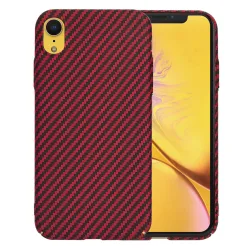 Custodia per Apple iPhone XR, Techsuit, Carbonite FiberShell, Rossa