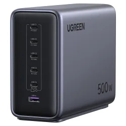 Caricabatterie Stazione UGREEN Nexode X759 (55550B), 500W, 5A, 1 x USB-A - 5 x USB-C, Grigio