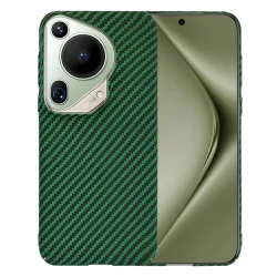 Custodia per Huawei Pura 70 Ultra, Techsuit, Carbonite FiberShell, Verde