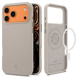 Custodia MagSafe per Apple iPhone 17 Pro Max, Spigen, Silicone Fit, Crema ACS10272