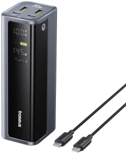 Batteria Esterna Baseus EnerGeek GP12, 20800mAh, 145W, QC + PD, 2 x USB-A - 2 x USB-C, Grigio P10082109813-00