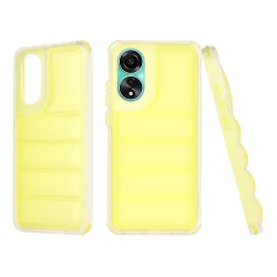 Custodia per Oppo A78 4G, Techsuit, Wave Shield, Gialla