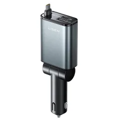 Caricabatterie Auto con Cavo USB-C Lisen, 57W, 3A, 1 x USB-A - 1 x USB-C, Nero YL0325010016