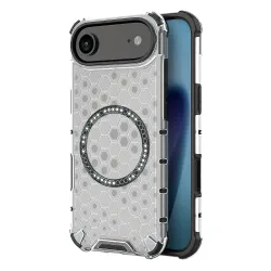 Custodia MagSafe per Apple iPhone 17 Air, Techsuit, HoneyComb Shield, Bianca