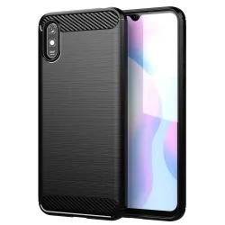 Custodia per Xiaomi Redmi 9AT / 9A, Techsuit, Carbonio, Nera