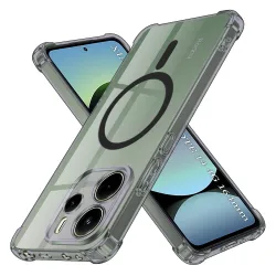 Custodia MagSafe per Xiaomi Redmi Note 14 4G (Regionale), Techsuit, Shockproof Clear, Fumè