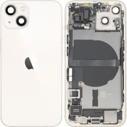Copertura Batteria Apple iPhone 13, Con Scocca Centrale, Parti Complete, Bianco (Starlight), Swap Premium