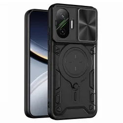 Custodia per Xiaomi Poco F7, Techsuit, CamGuard Pro, Nera