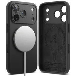 Custodia MagSafe per Apple iPhone 17 Pro Max, Ringke, Silicone, Nera